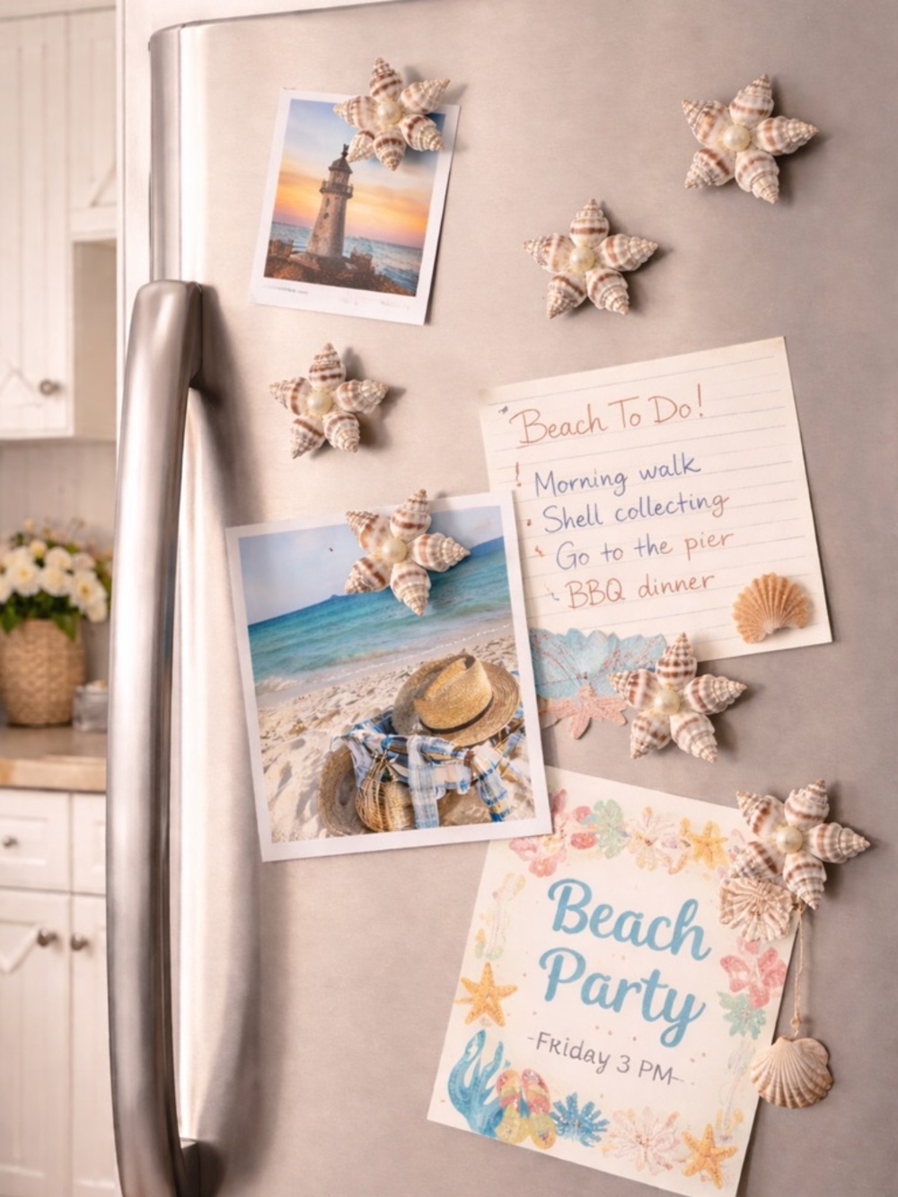 Seashell Refrigerator Magnets